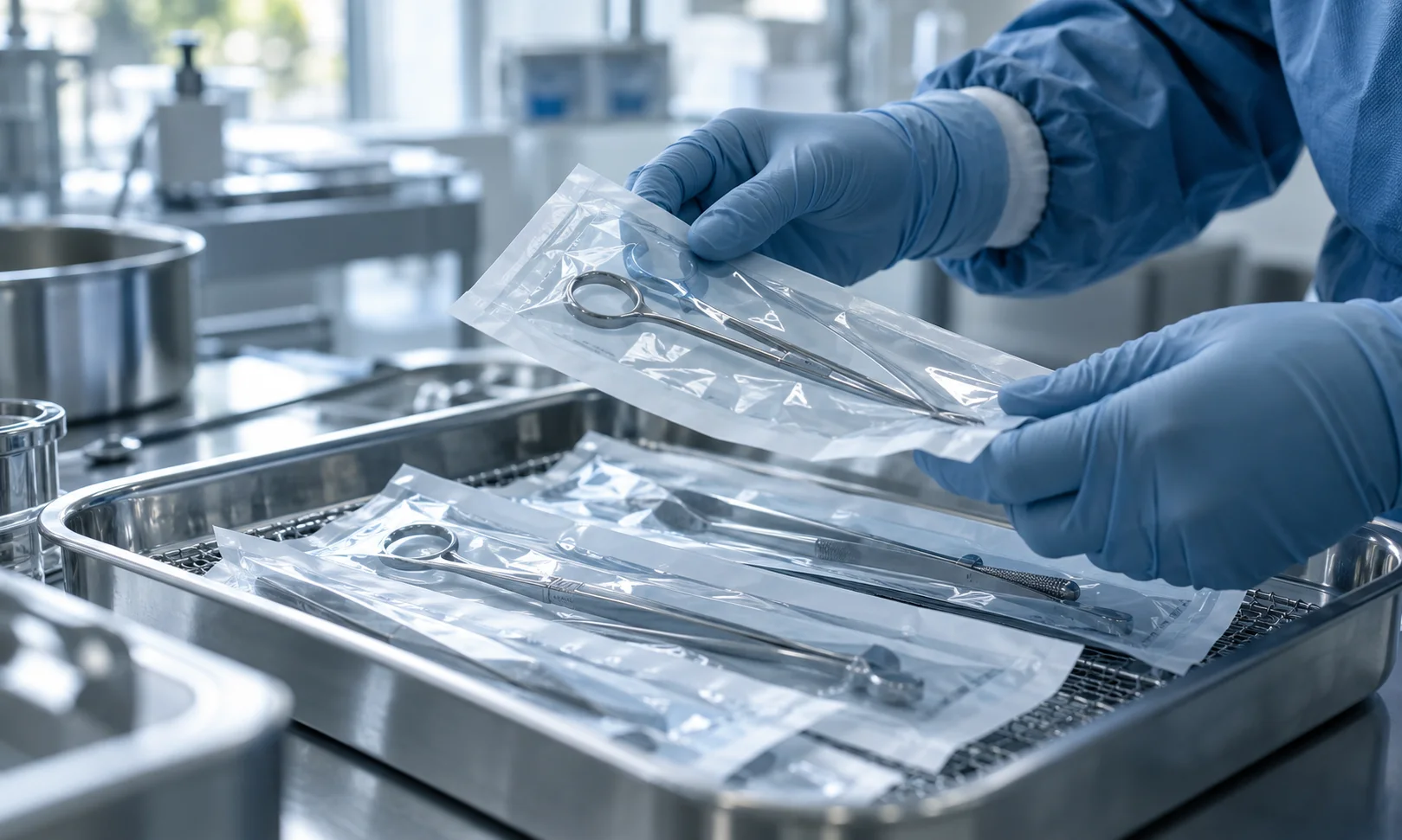 Prüfung steril verpackter Instrumente